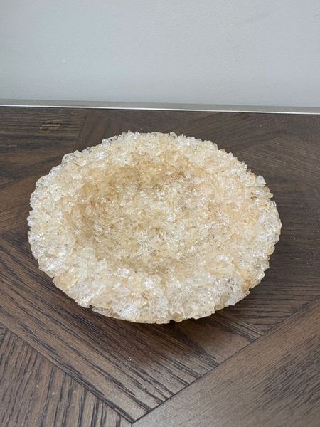 Natural Citrine Carved Bowl Crystal Specimen