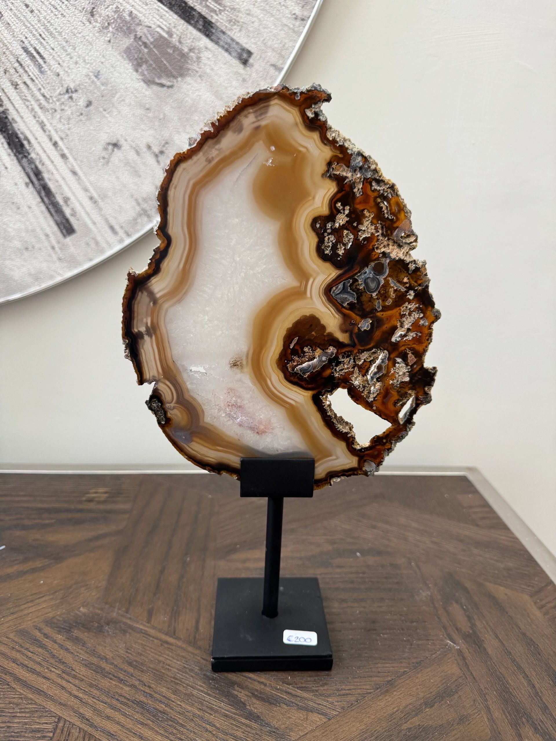 Agate Slice on Stand