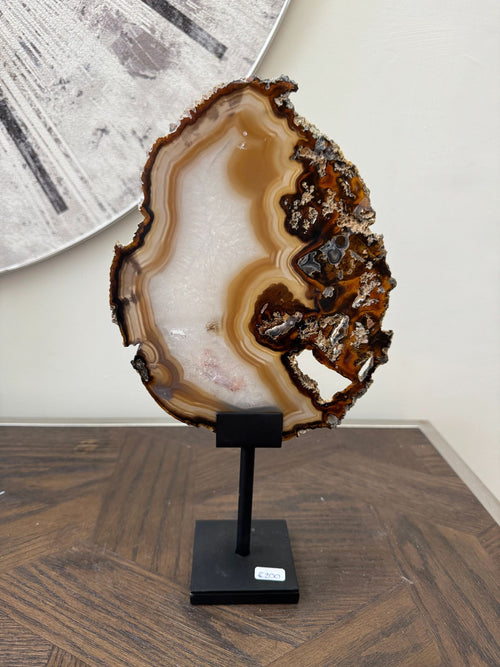 Agate Slice on Stand