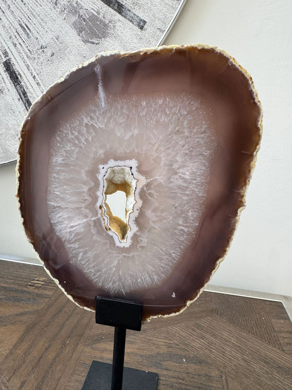 Agate Slice on Stand