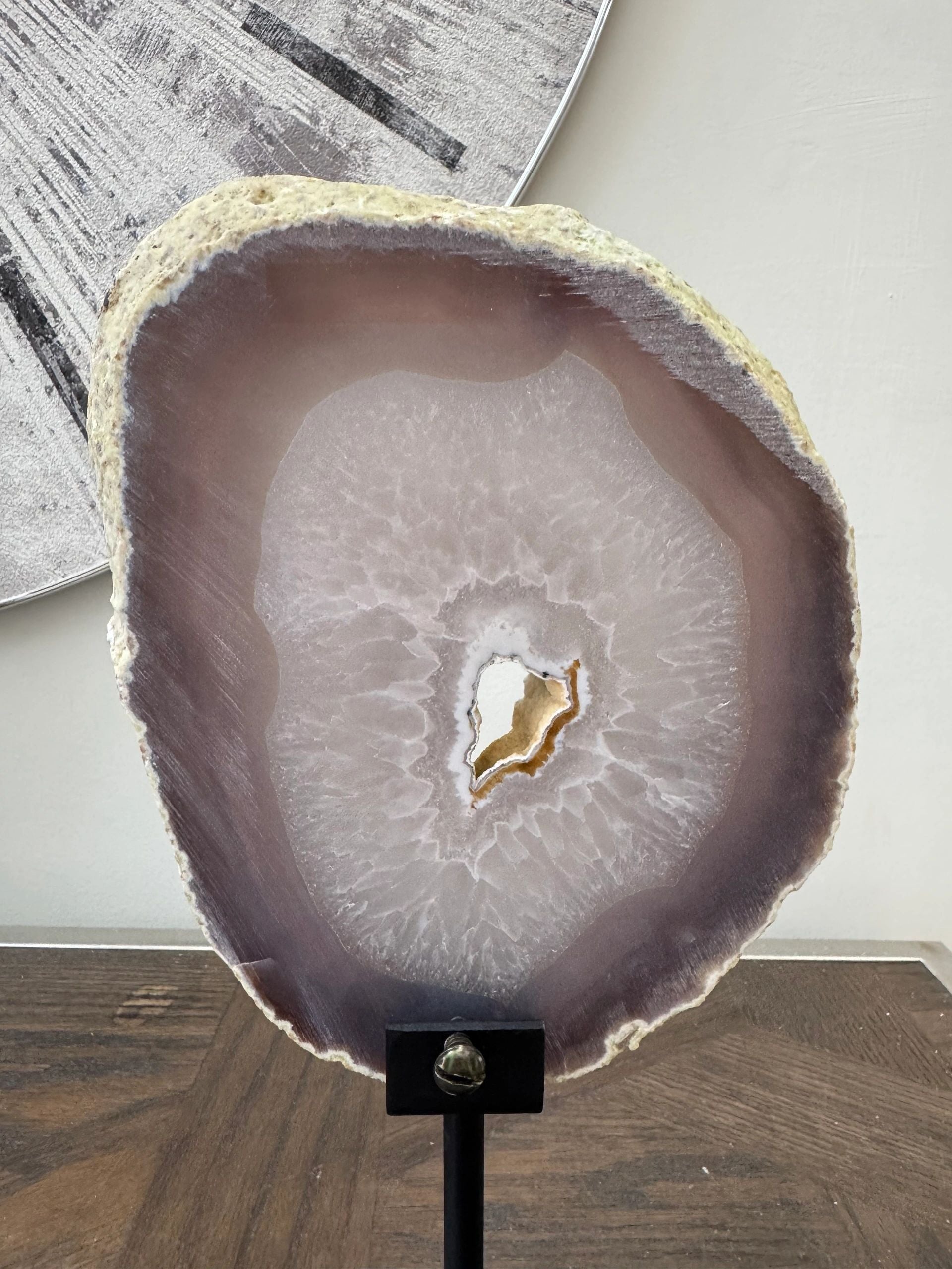 Agate Slice on Stand