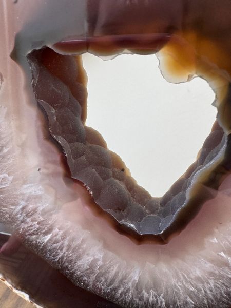 Natural Polished Agate Slice on Stand Crystal Specimen