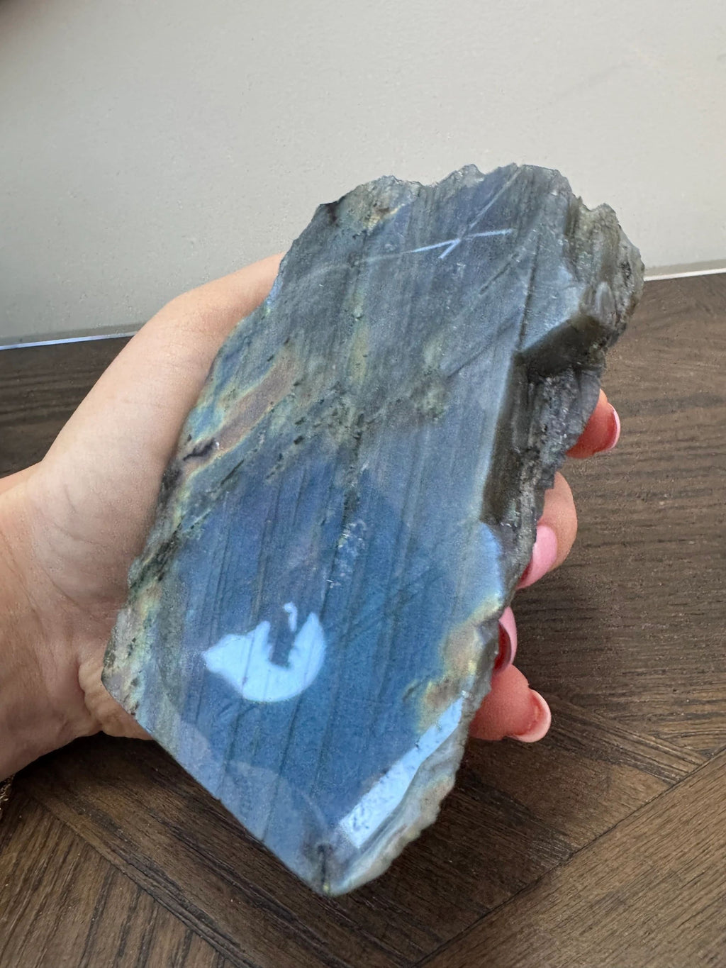 Natural Labradorite Guardian Carving Crystal Specimen