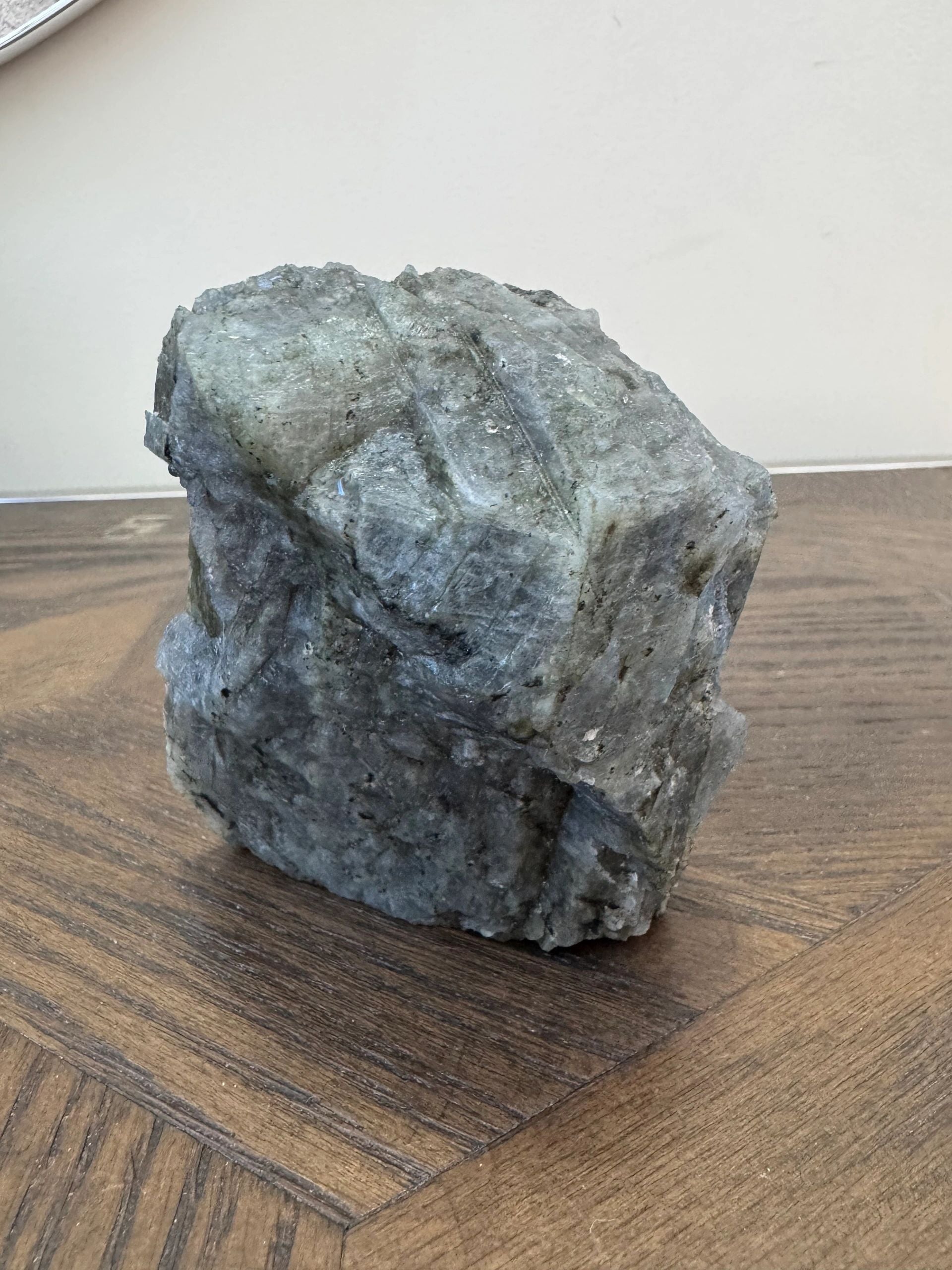 Natural Labradorite Guardian Carving Crystal Specimen