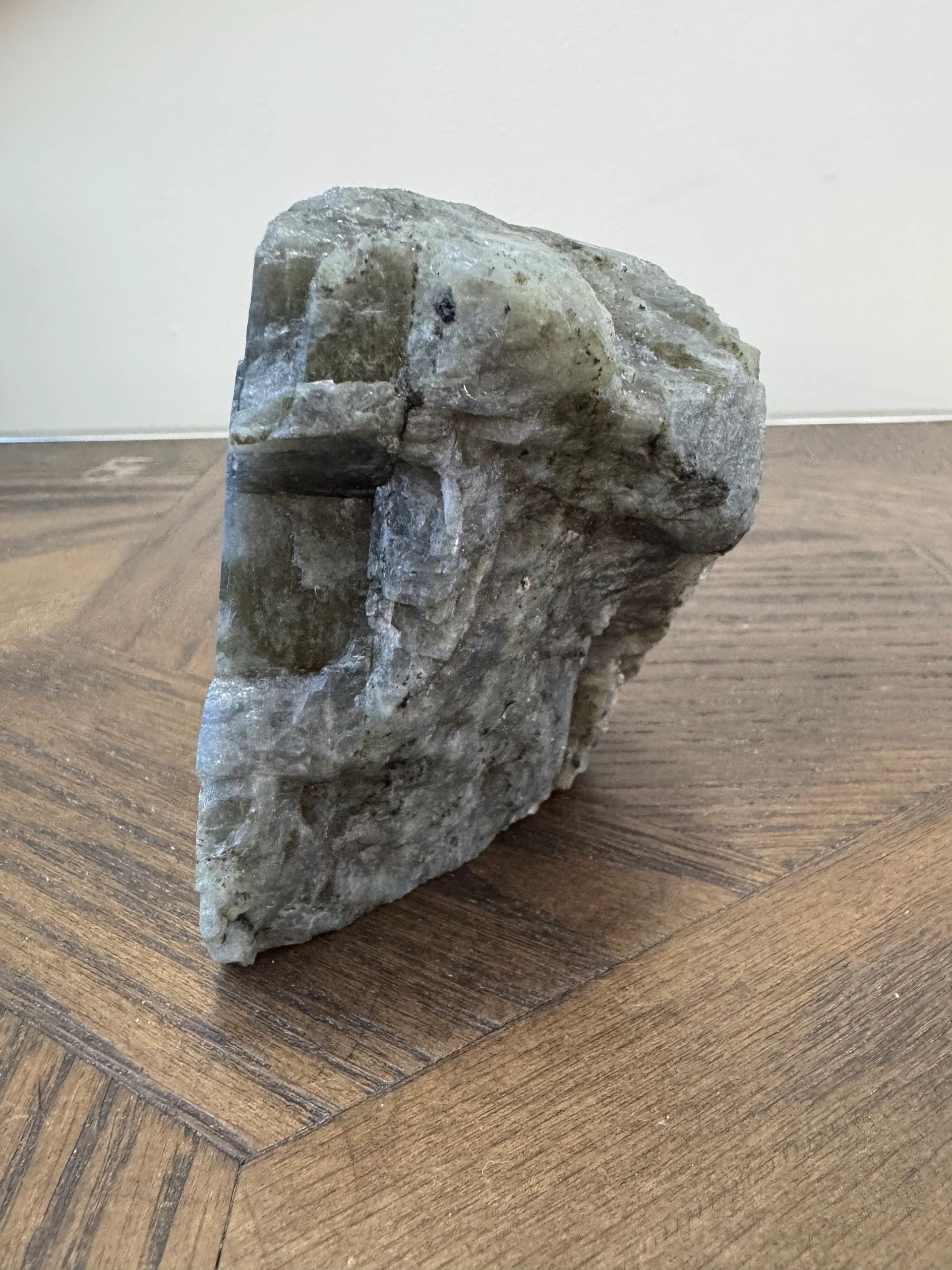 Natural Labradorite Guardian Carving Crystal Specimen