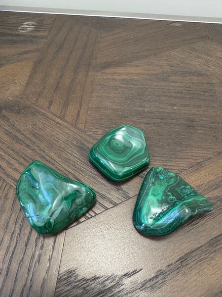 Natural Green Banded Malachite Tumble Crystal Specimen