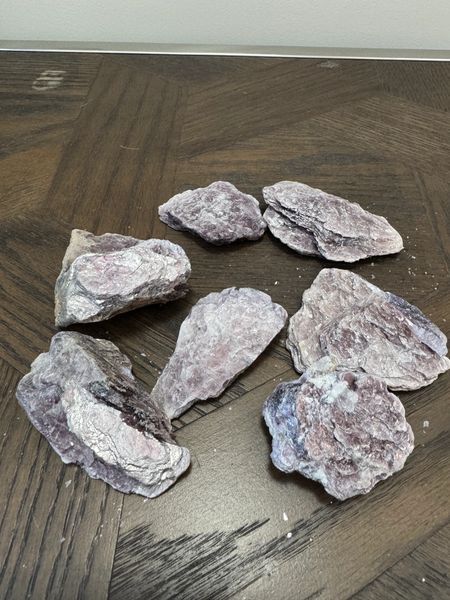 Natural Raw Lilac Lepidolite Crystal Specimen