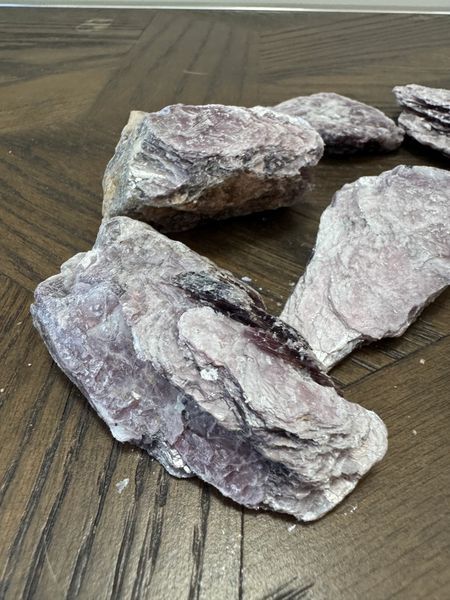 Natural Raw Lilac Lepidolite Crystal Specimen