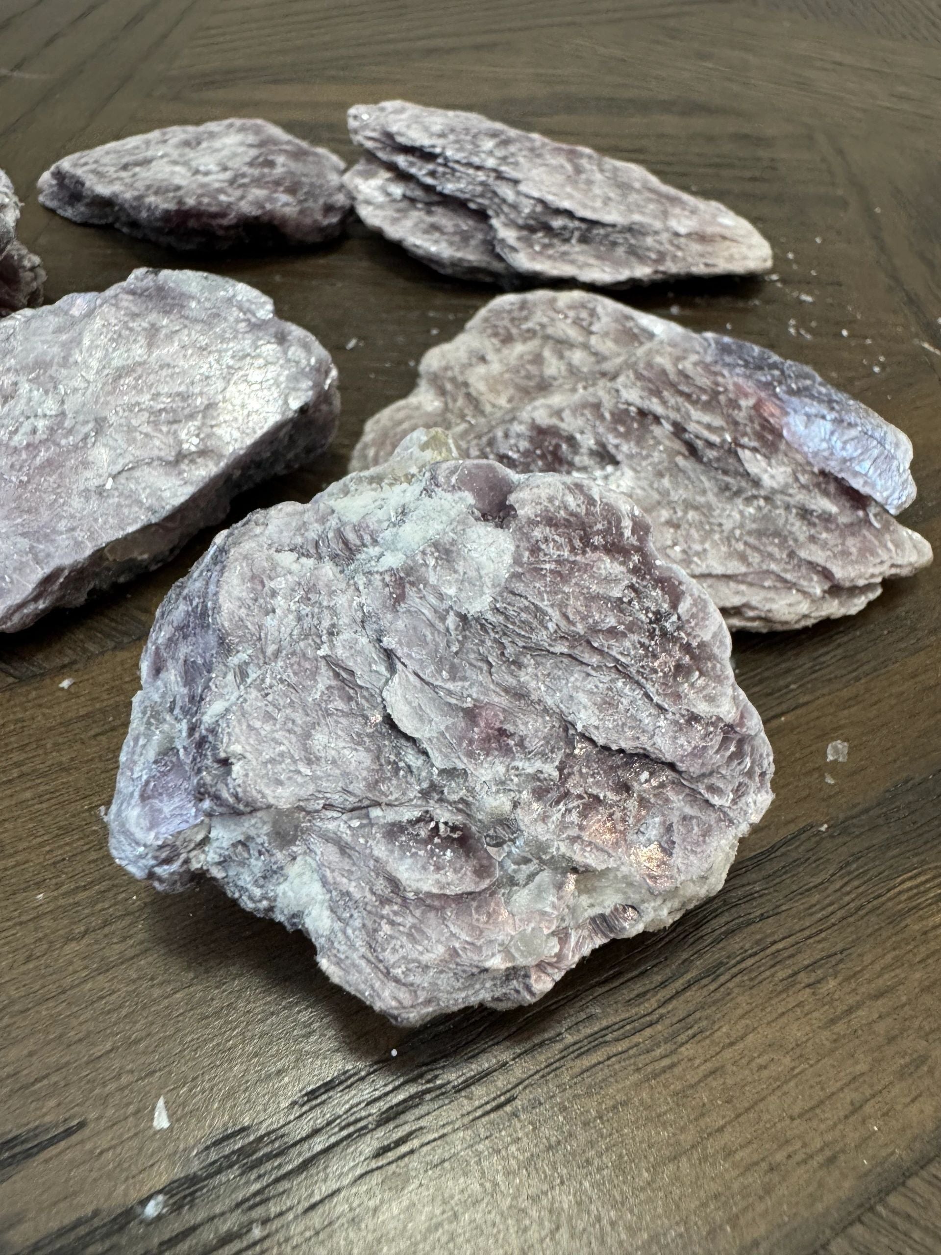 Natural Raw Lilac Lepidolite Crystal Specimen