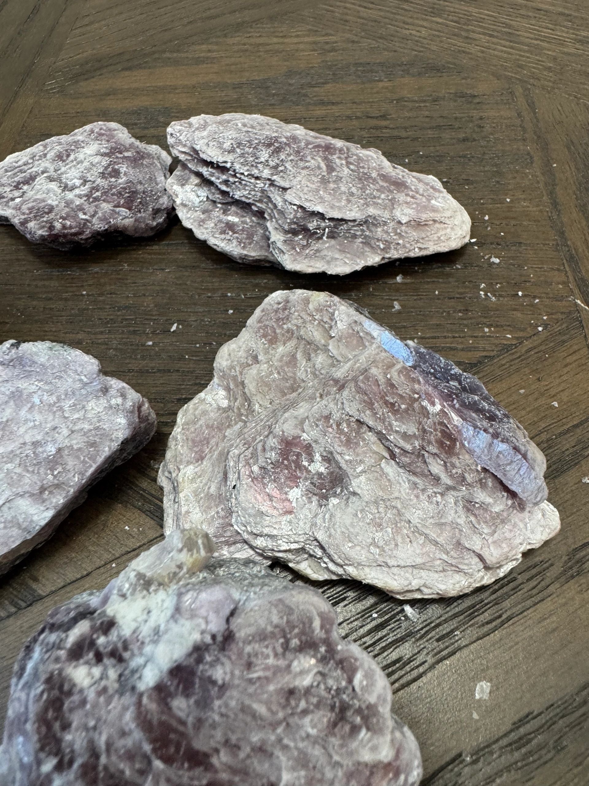 Natural Raw Lilac Lepidolite Crystal Specimen