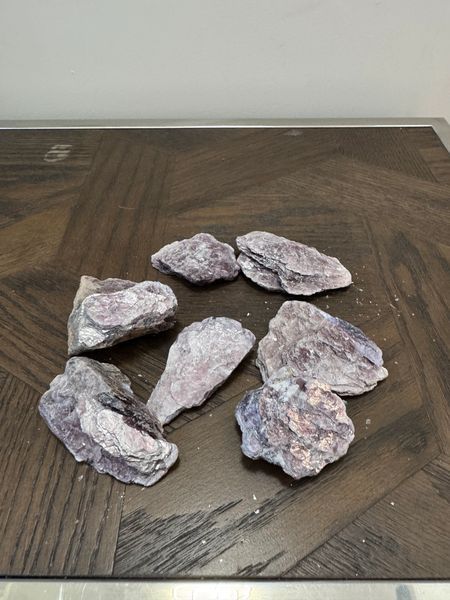 Natural Raw Lilac Lepidolite Crystal Specimen