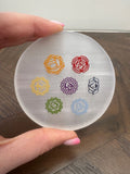 Seven Chakra Selenite Plate