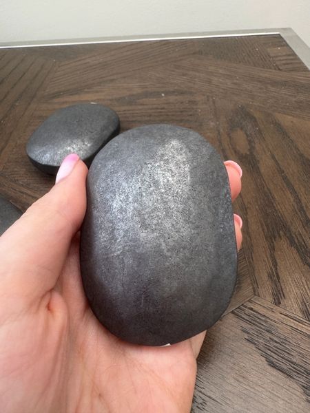 Natural Shungite Polished Palmstone Crystal Specimen