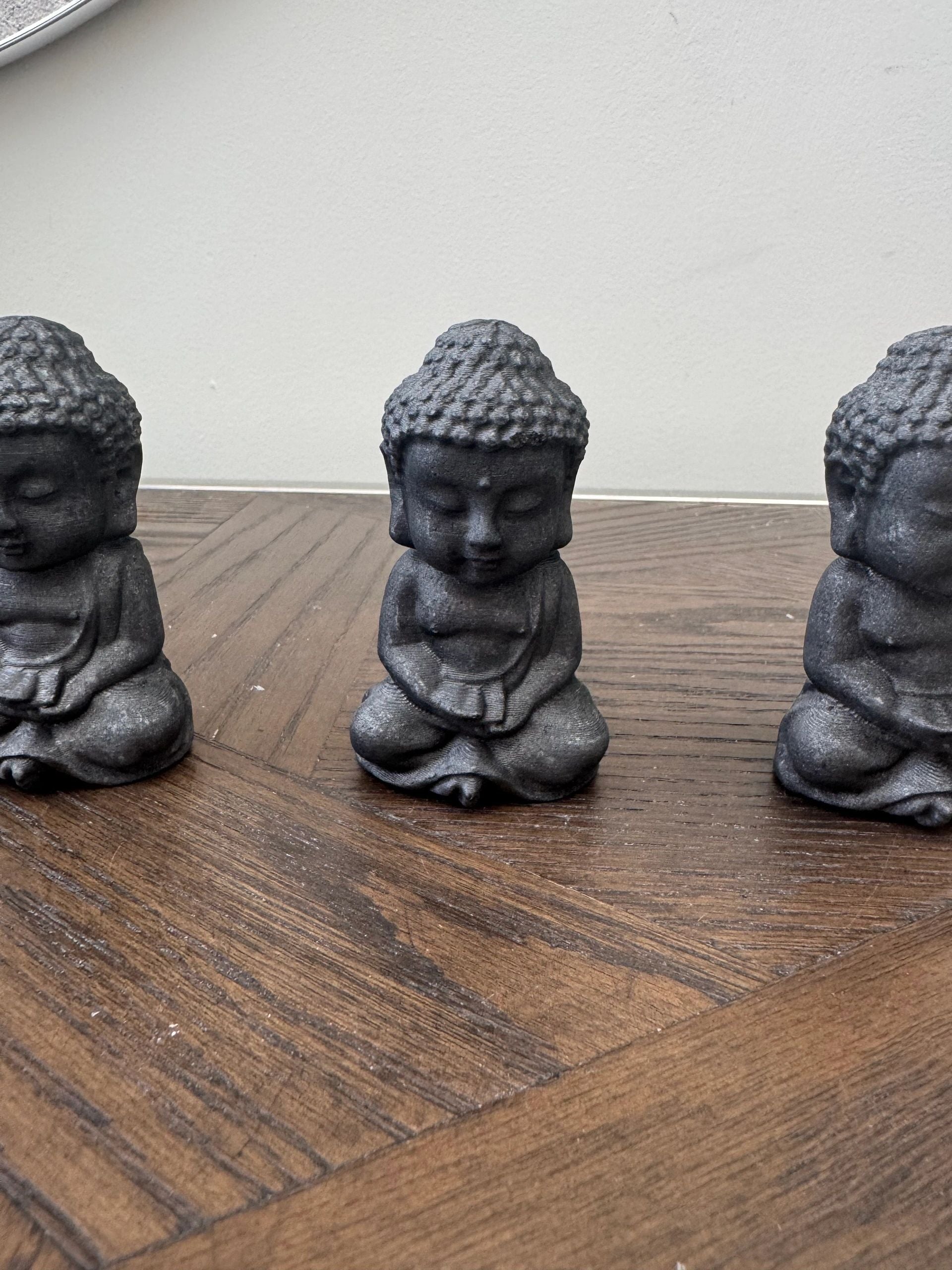 Natural Shungite Hand Carved Buddha Crystal Specimen
