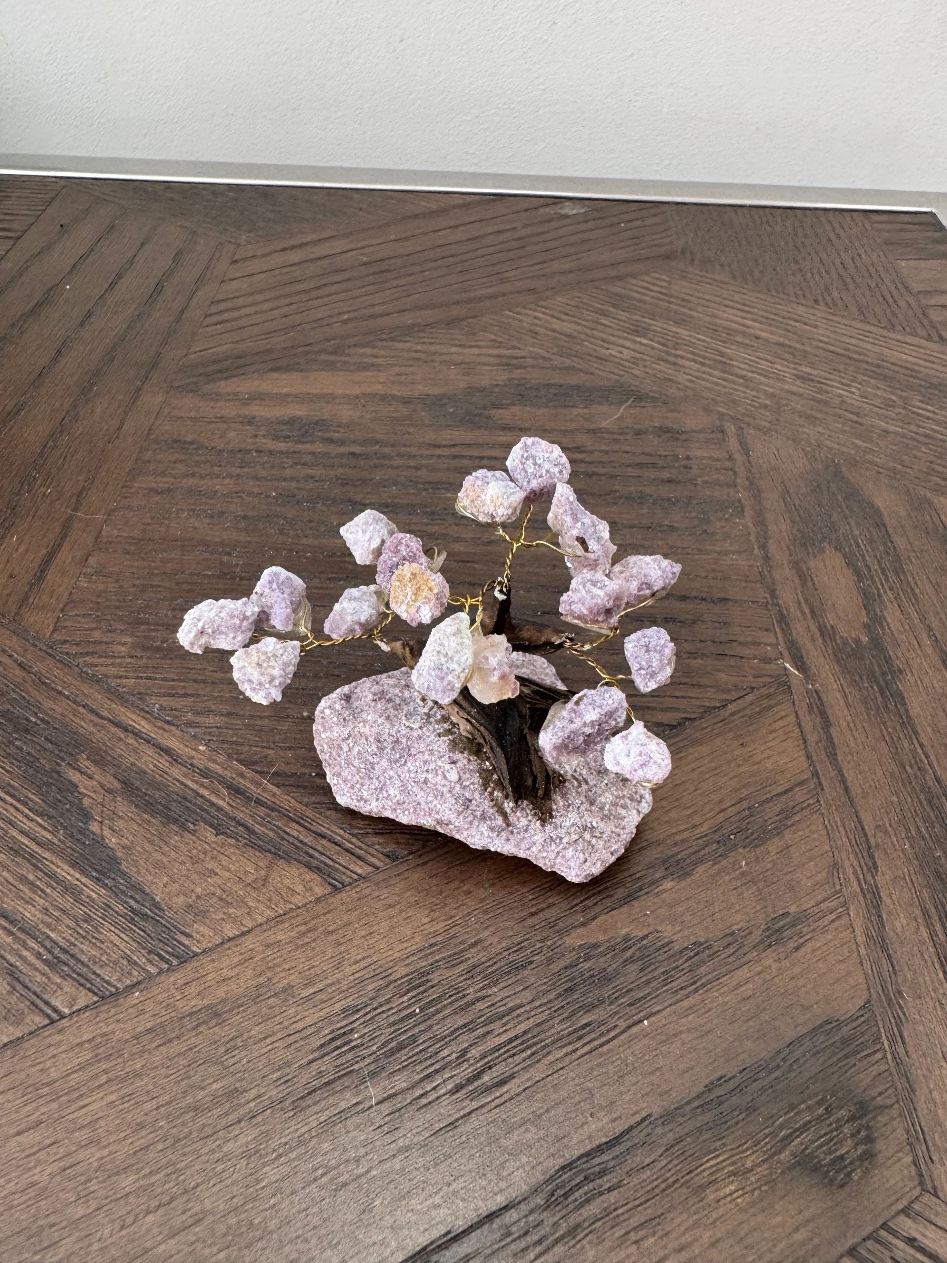 Natural Lepidolite Tree Crystal Specimen