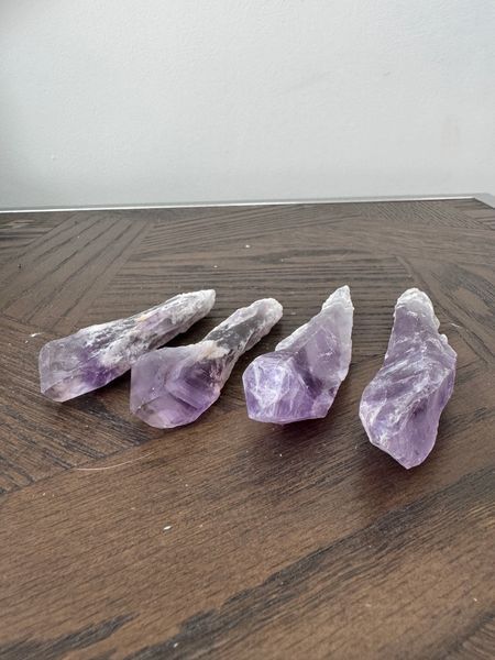 Natural Raw Purple Amethyst Wand Points Crystal Specimen