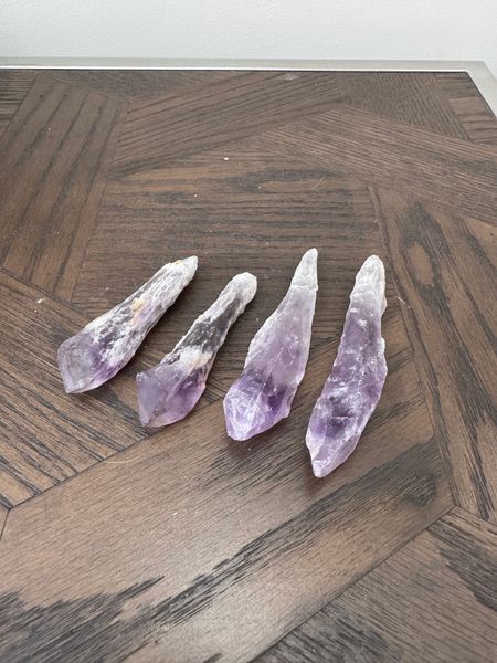 Natural Raw Purple Amethyst Wand Points Crystal Specimen