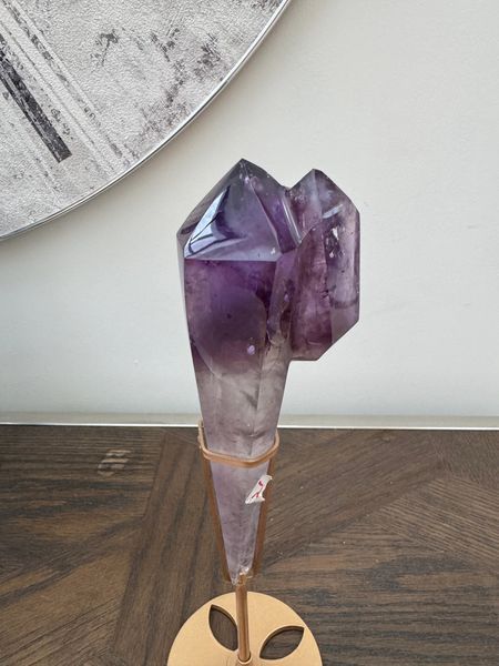 Natural Amethyst Wand on Stand Crystal Specimen
