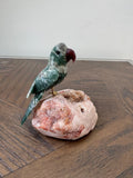 Natural Green Jasper Parrot Carving Crystal Specimen
