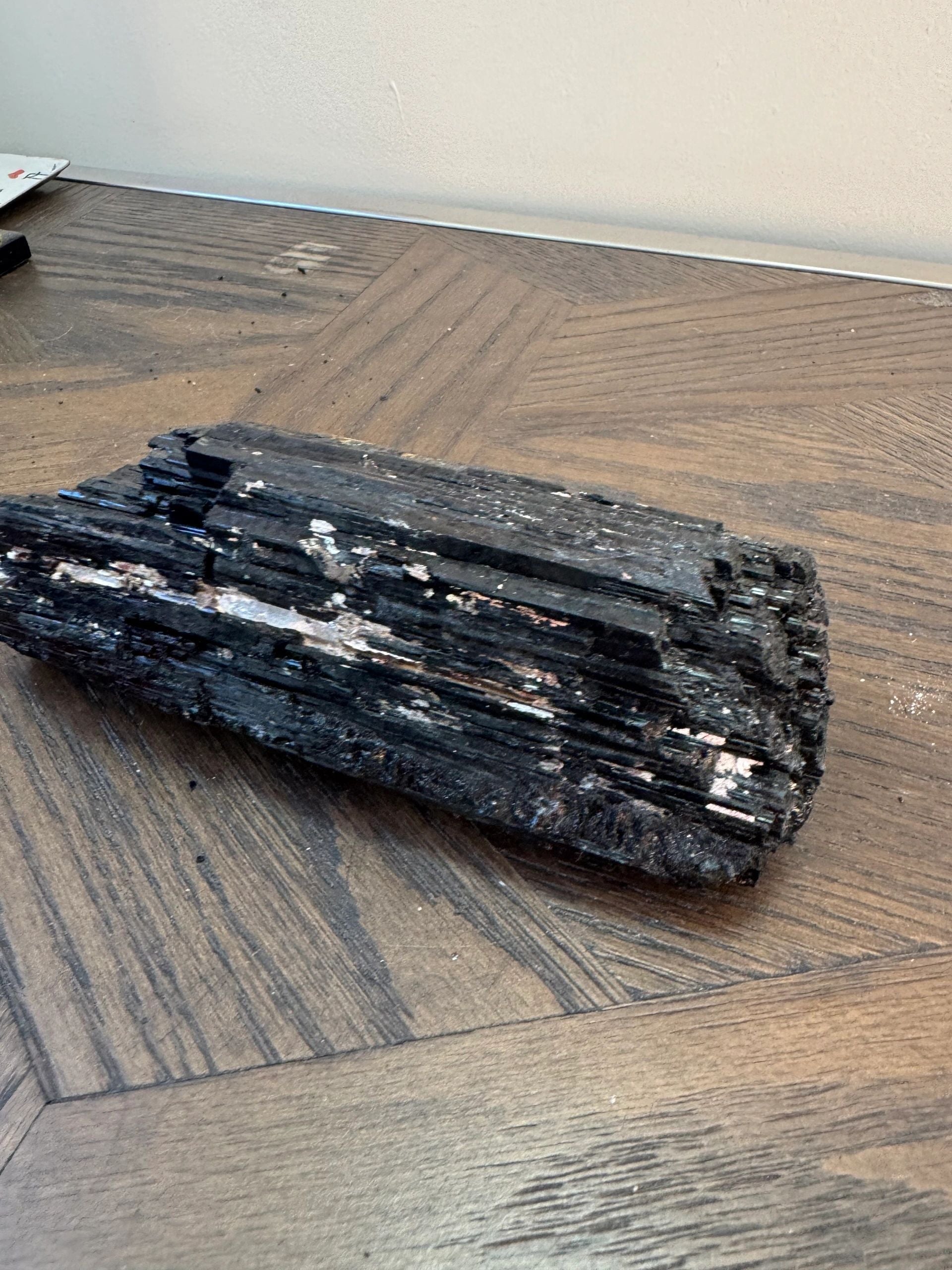 Natural Ironbound Black Tourmaline Crystal Specimen