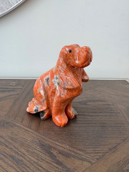 Sunstone Dog Carving