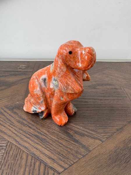 Sunstone Dog Carving