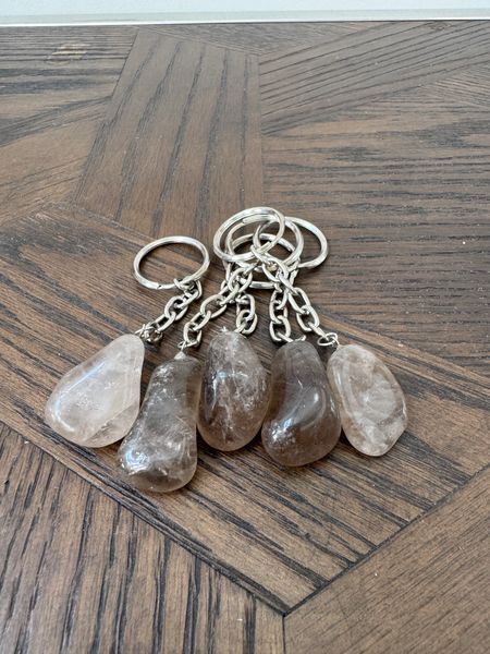Smoky Quartz Tumbled Keyring