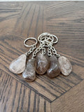 Smoky Quartz Tumbled Keyring