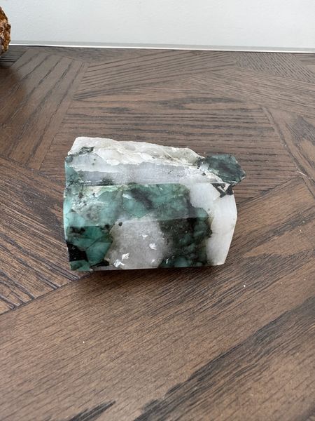 Emerald in Quartz Matrix Crystal