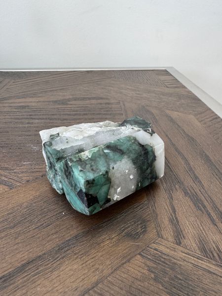 Emerald in Quartz Matrix Crystal
