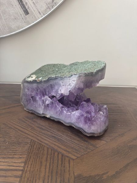 Amethyst Geode with Green Celadonite