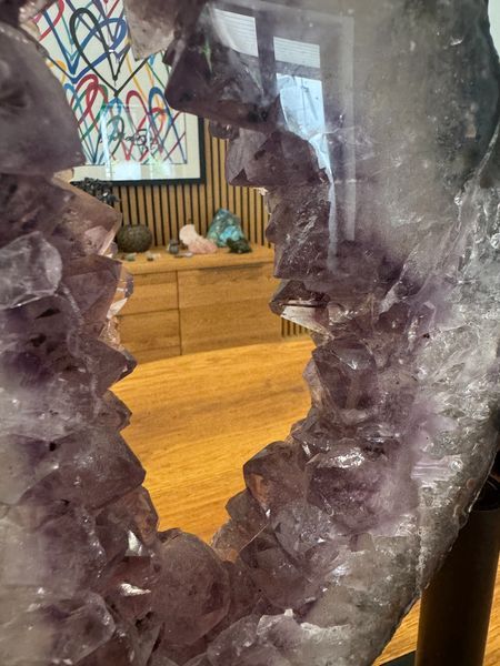 Natural Butterfly Amethyst Geode Pair Crystal Specimen