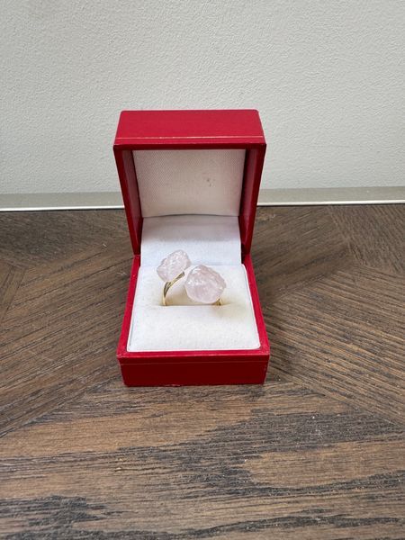 Raw Rose Quartz Statement Ring