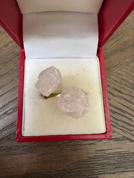 Raw Rose Quartz Statement Ring