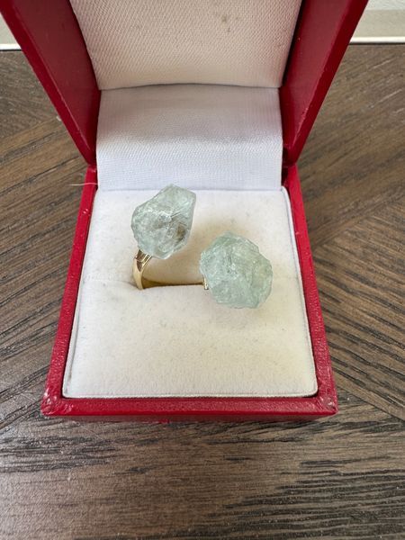 Raw Fluorite Statement Ring
