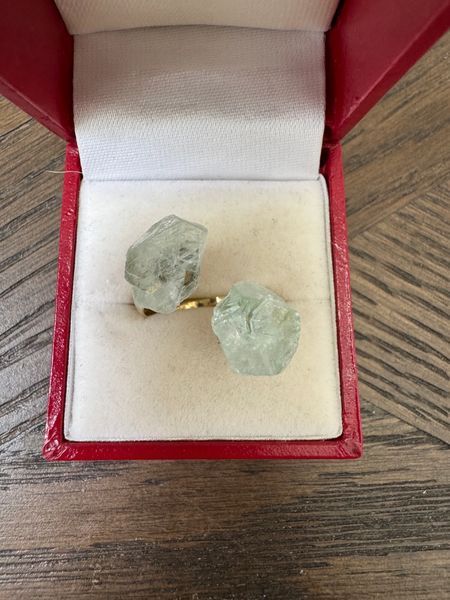 Raw Fluorite Statement Ring