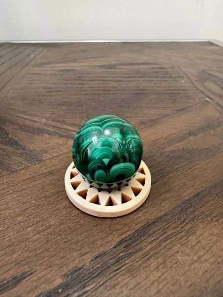 Natural Malachite Sphere Guardian Crystal Specimen