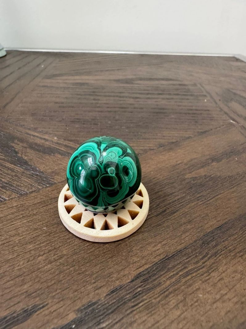 Natural Malachite Sphere Guardian Crystal Specimen